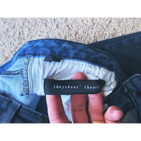 Theyskens’ Theory Pansu Low Rise Skinny Jeans Blue Wash Size 28 - Picture 4 of 6